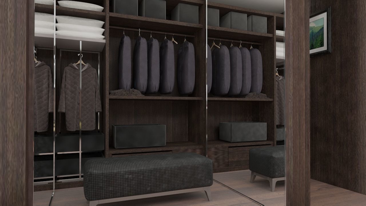 Modern Furnished Bedroom 3D model_9