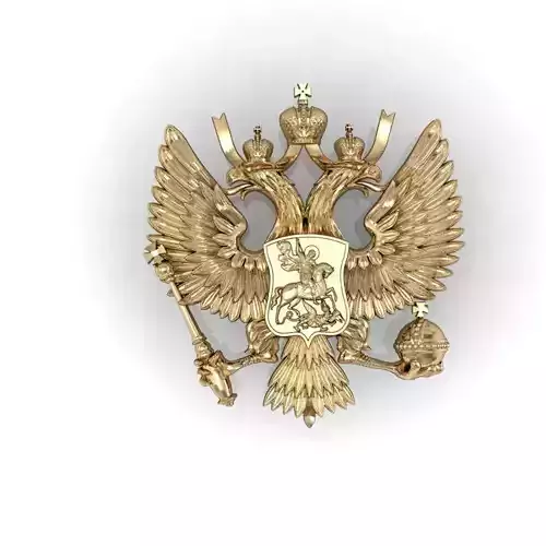  Russian two-headed eagle coat of arms  3D print model