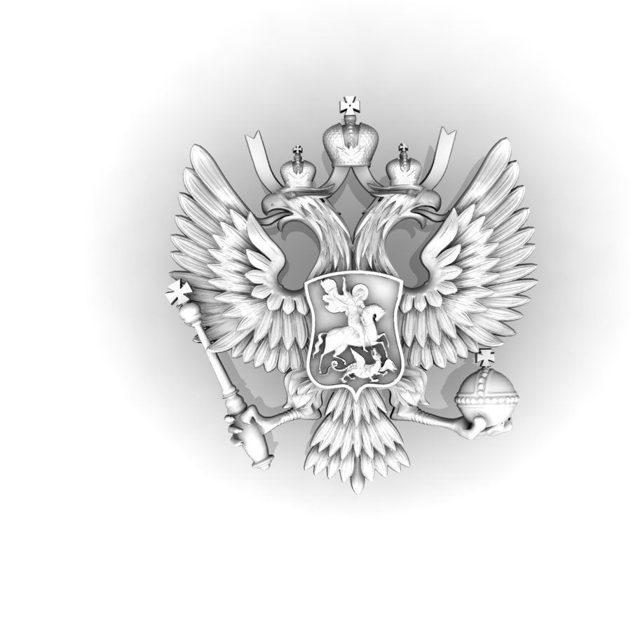  Russian two-headed eagle coat of arms  3D print model_2