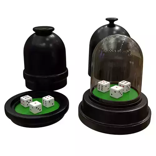 dice cup Low-poly 3D model