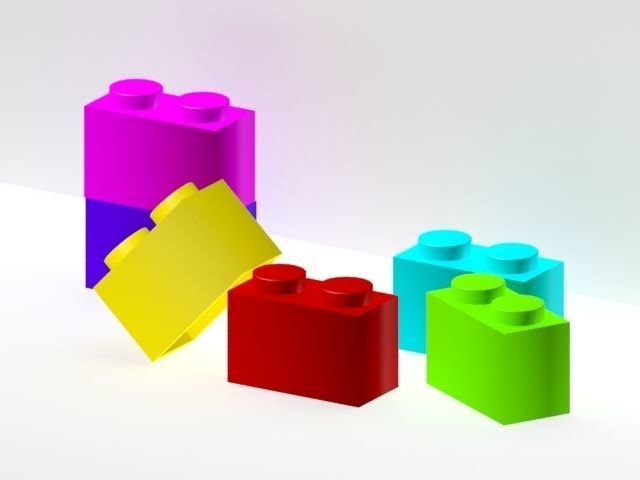 6 lego bricks