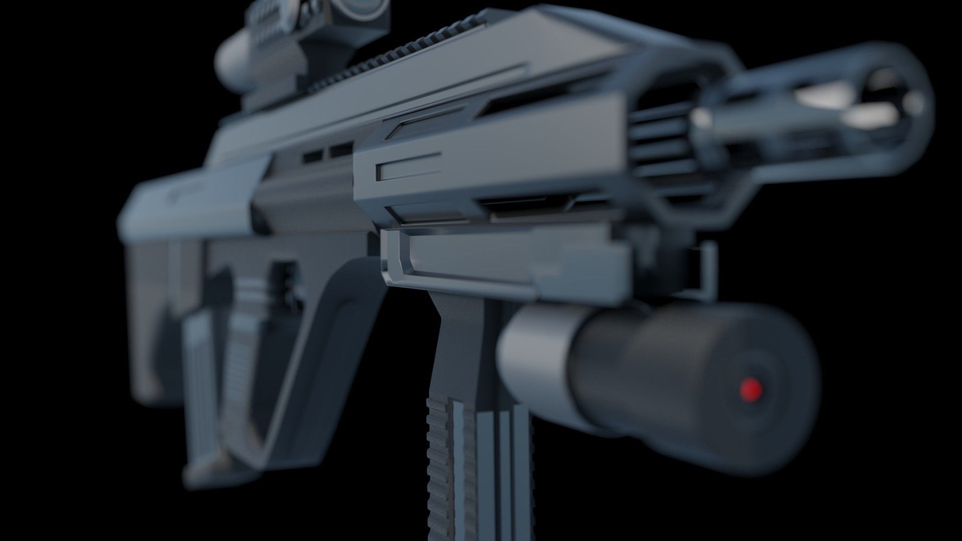 machine gun 3D model_3