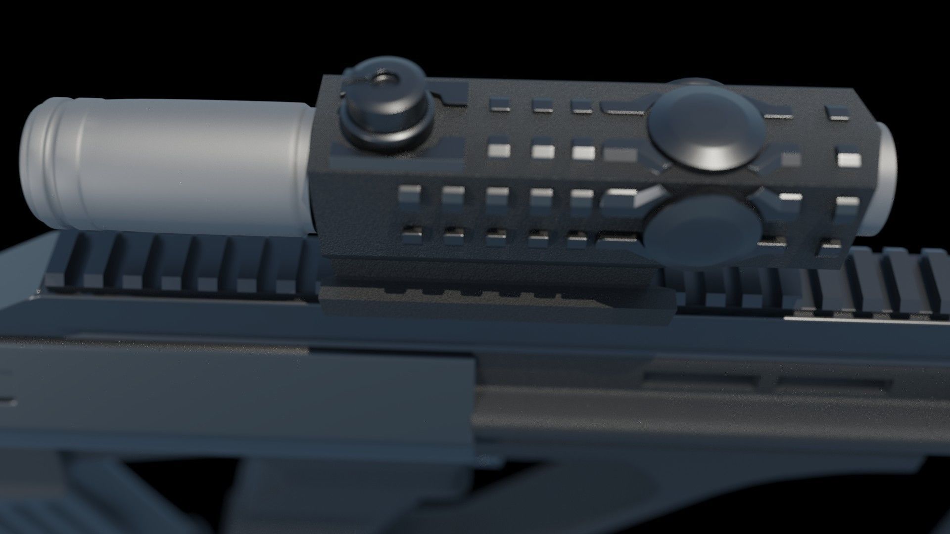 machine gun 3D model_4