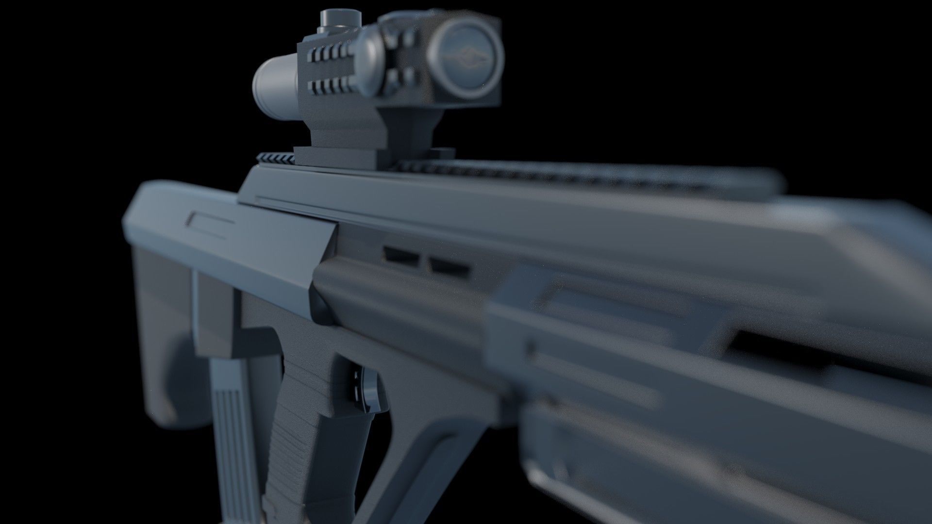 machine gun 3D model_2