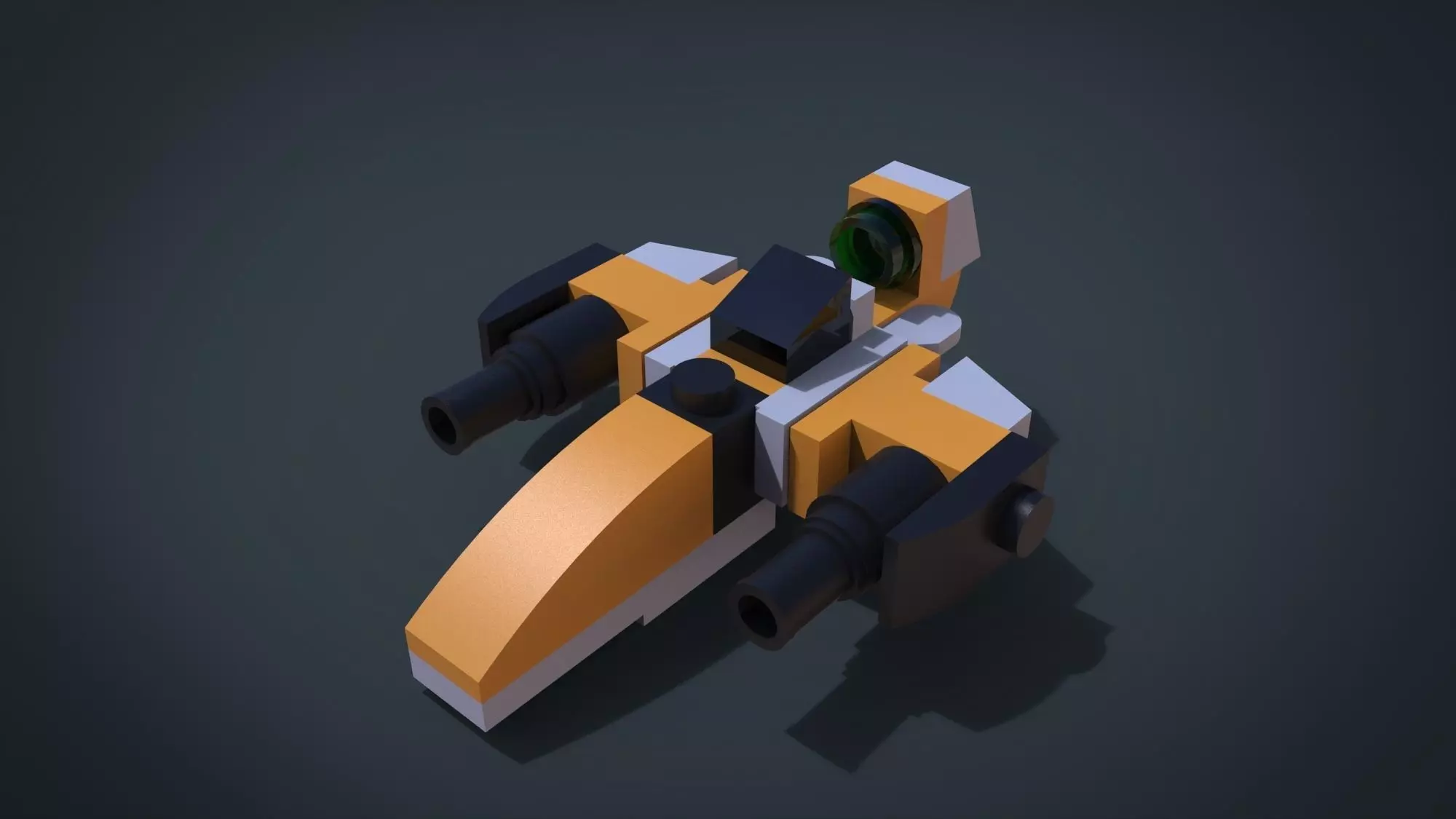Ledgo SpaceShip Low-poly 3D model_0