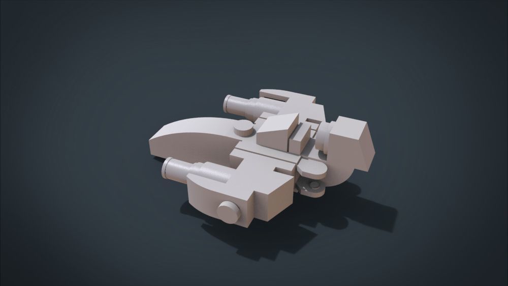 Ledgo SpaceShip Low-poly 3D model_16