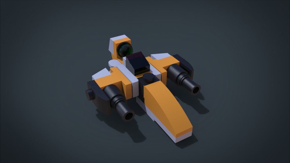 Ledgo SpaceShip Low-poly 3D model_1