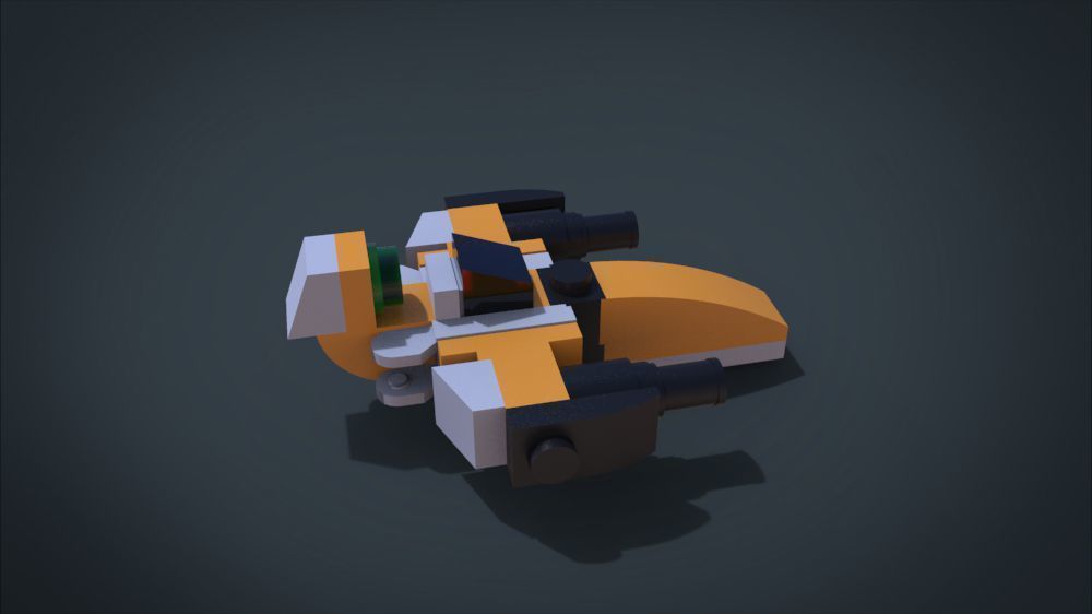 Ledgo SpaceShip Low-poly 3D model_8