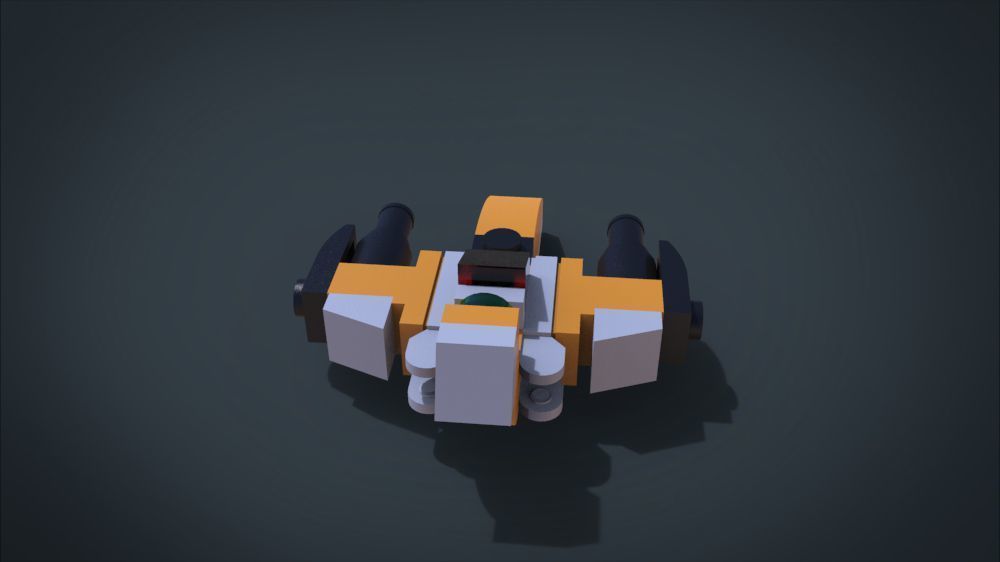 Ledgo SpaceShip Low-poly 3D model_7