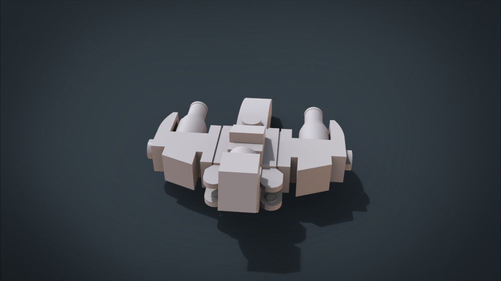 Ledgo SpaceShip Low-poly 3D model_18