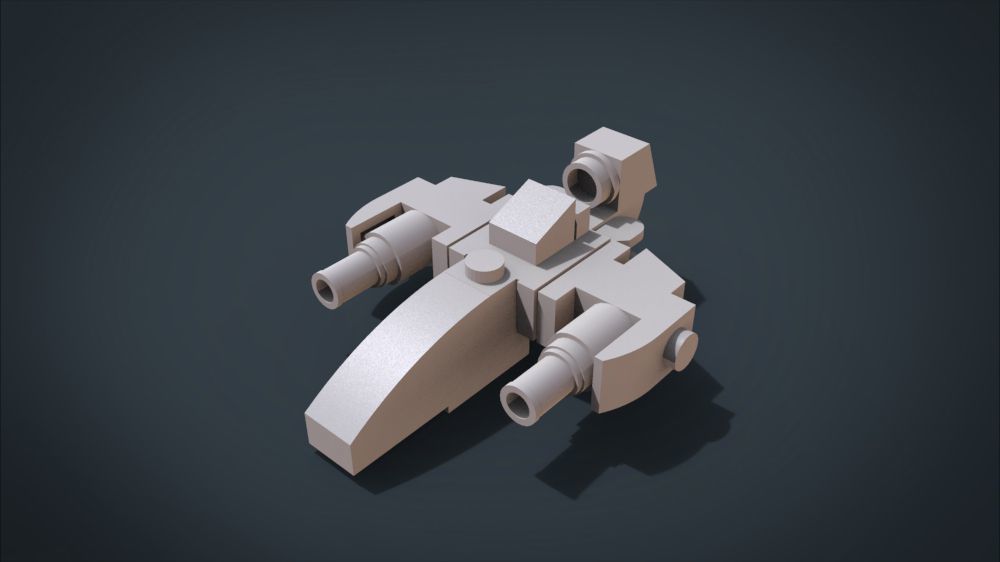 Ledgo SpaceShip Low-poly 3D model_12