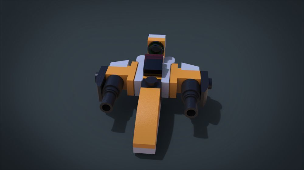 Ledgo SpaceShip Low-poly 3D model_2
