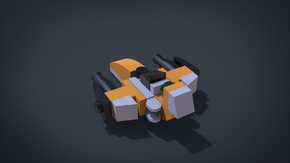 Ledgo SpaceShip Low-poly 3D model_9