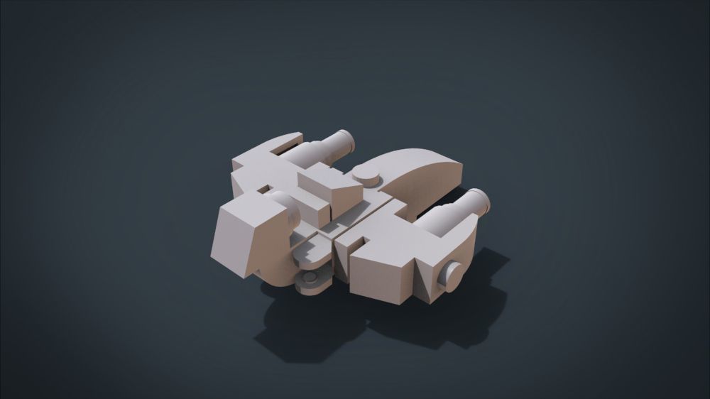 Ledgo SpaceShip Low-poly 3D model_17