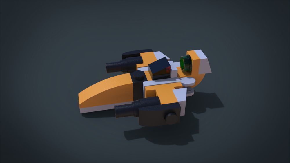 Ledgo SpaceShip Low-poly 3D model_5