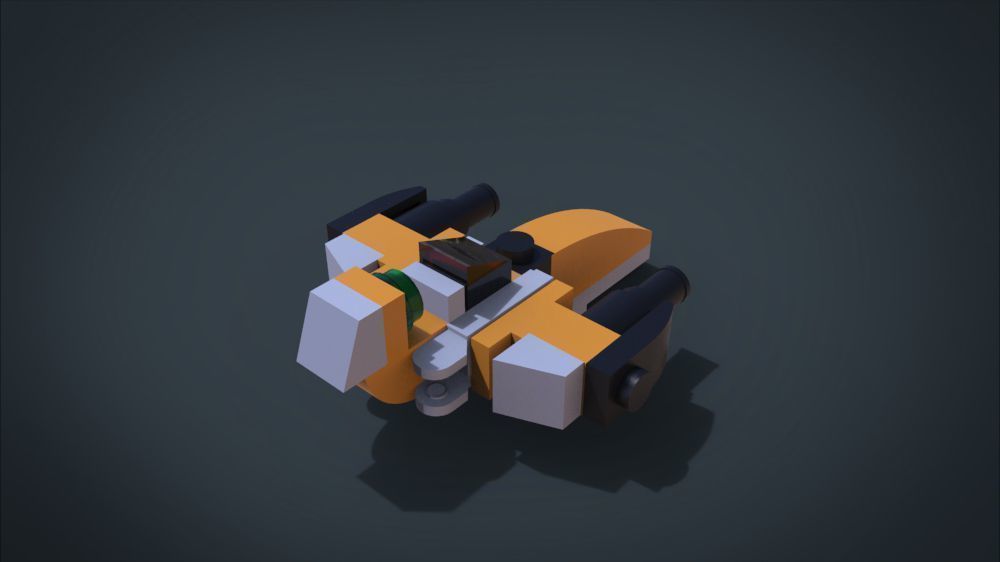 Ledgo SpaceShip Low-poly 3D model_6