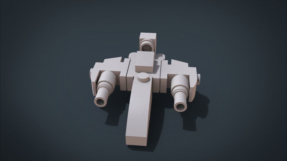 Ledgo SpaceShip Low-poly 3D model_11