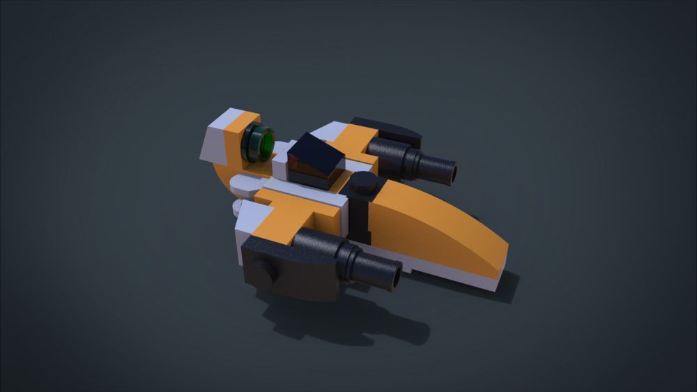 Ledgo SpaceShip Low-poly 3D model_10