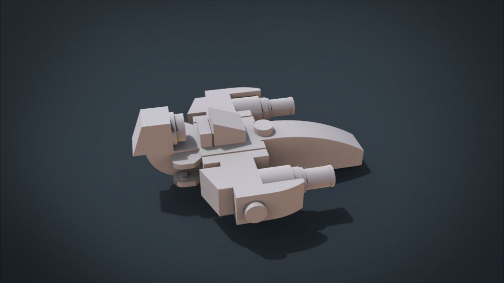 Ledgo SpaceShip Low-poly 3D model_20