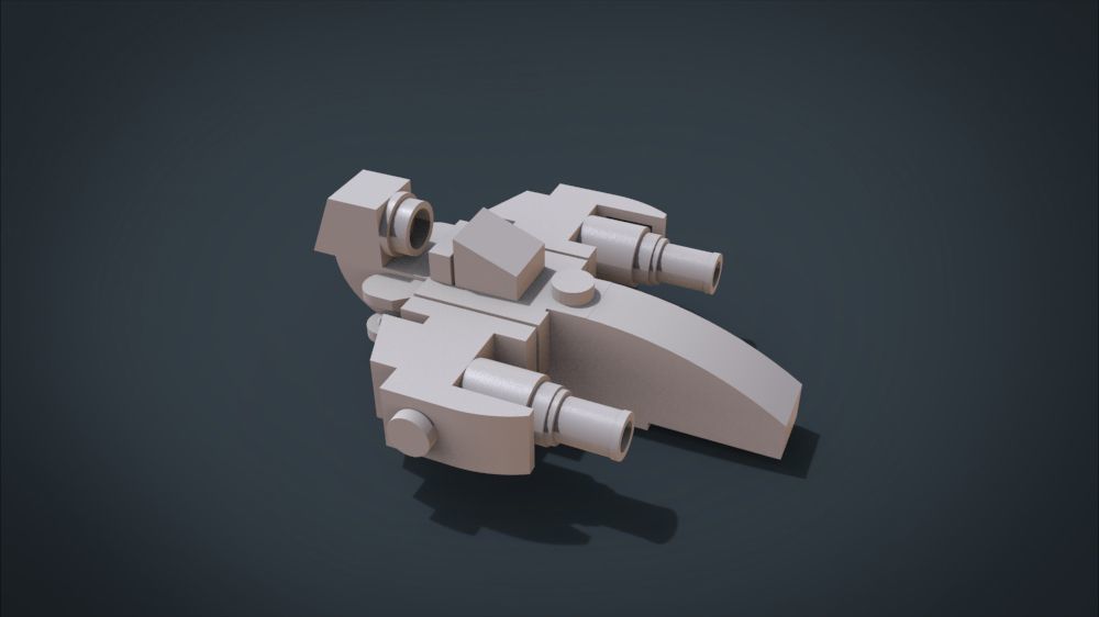 Ledgo SpaceShip Low-poly 3D model_19