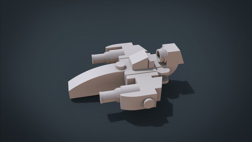 Ledgo SpaceShip Low-poly 3D model_15