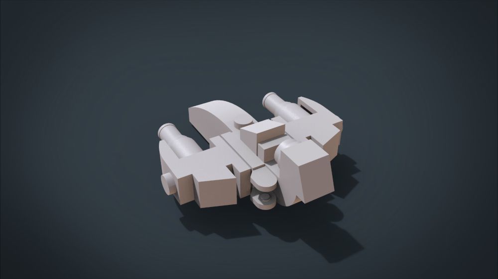 Ledgo SpaceShip Low-poly 3D model_13