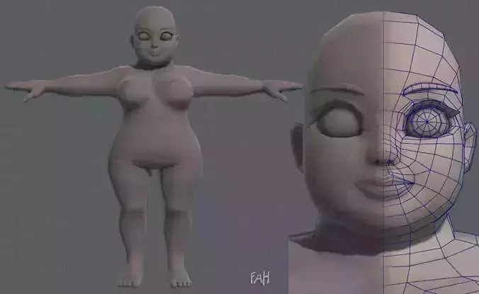 Base mesh woman 08