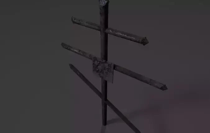 Soviet metal grave cross