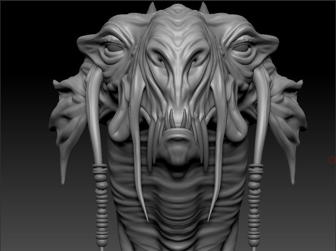 Sebulba dragon head 3D print model_7