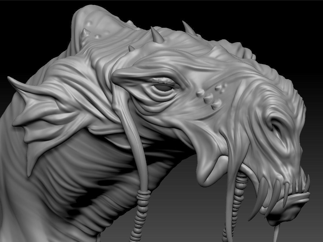 Sebulba dragon head 3D print model_6