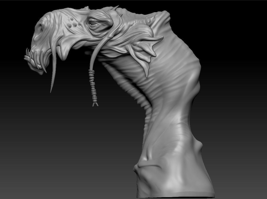 Sebulba dragon head 3D print model_2