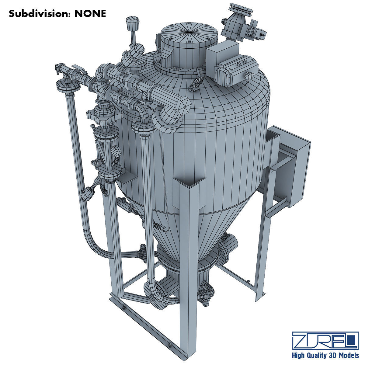 Master conical pump Low-poly 3D model_5