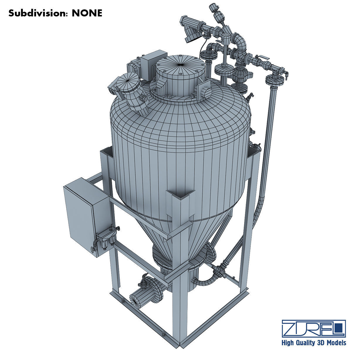 Master conical pump Low-poly 3D model_4