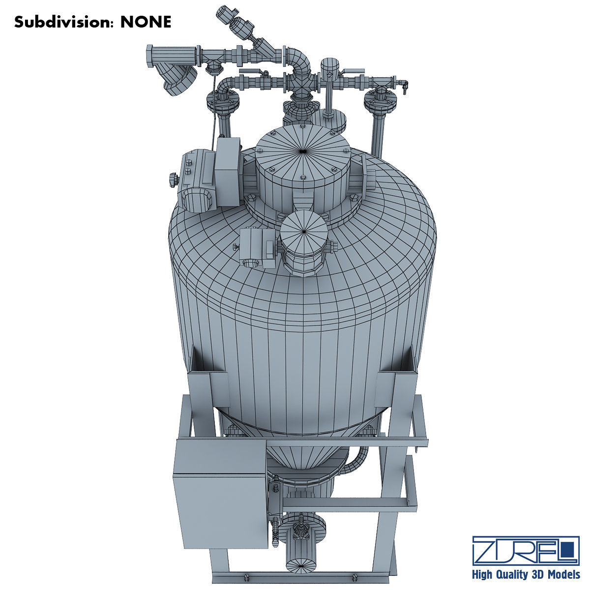 Master conical pump Low-poly 3D model_8