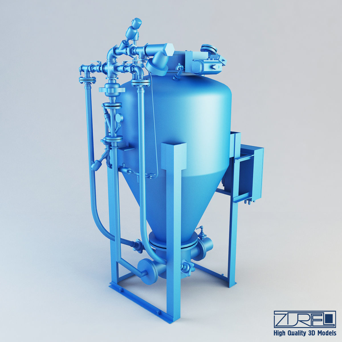 Master conical pump Low-poly 3D model_1