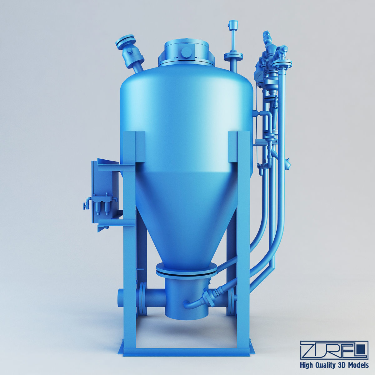 Master conical pump Low-poly 3D model_3