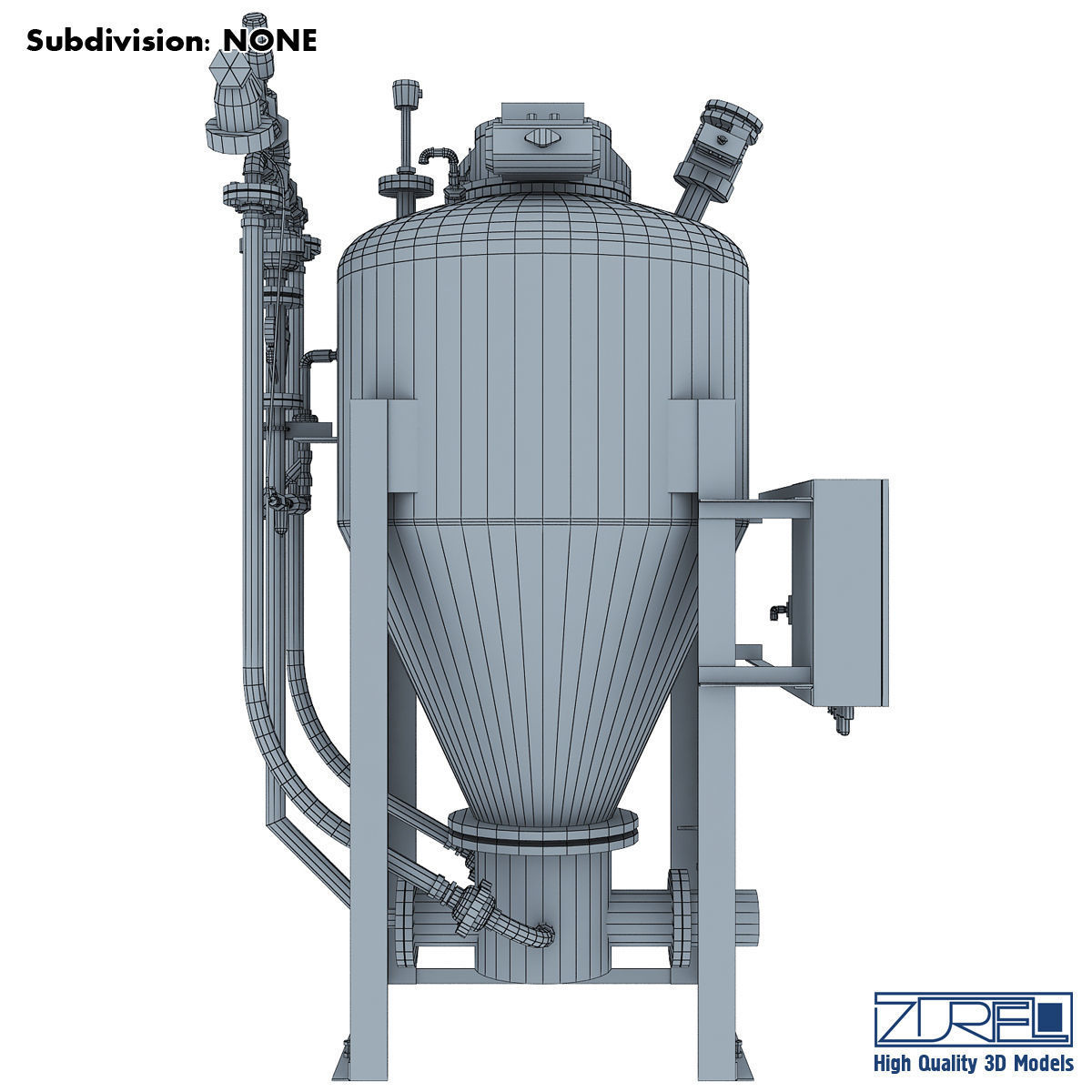 Master conical pump Low-poly 3D model_6