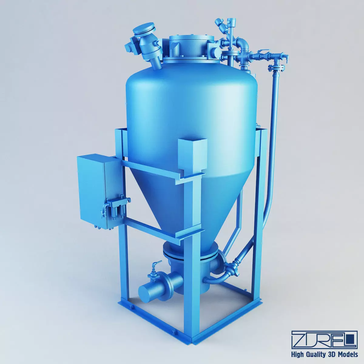 Master conical pump Low-poly 3D model_0