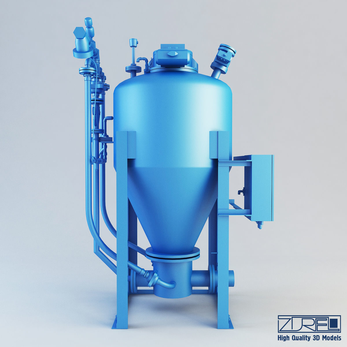 Master conical pump Low-poly 3D model_2