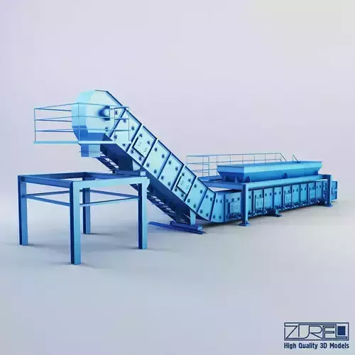 Drycon conveyor belt Low-poly 3D model