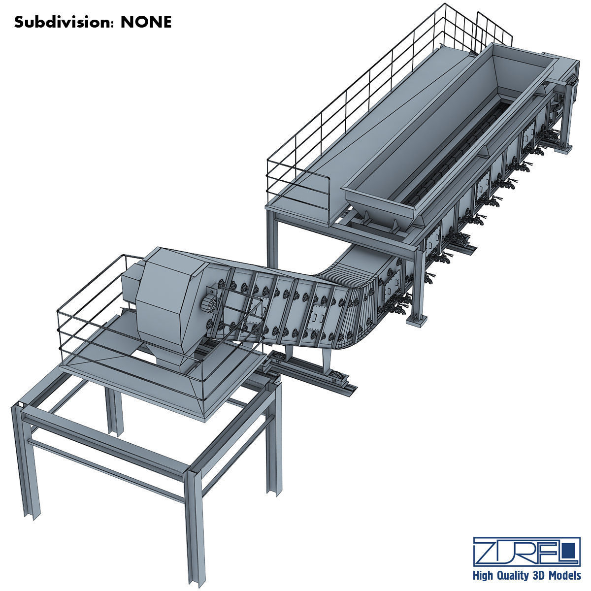 Drycon conveyor belt Low-poly 3D model_14