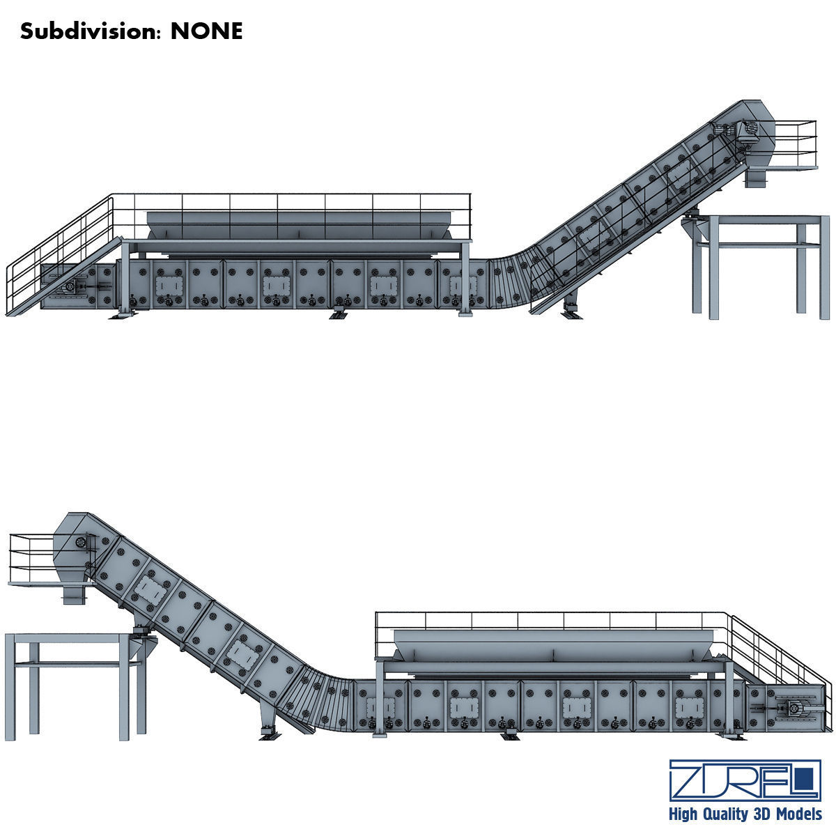 Drycon conveyor belt Low-poly 3D model_16