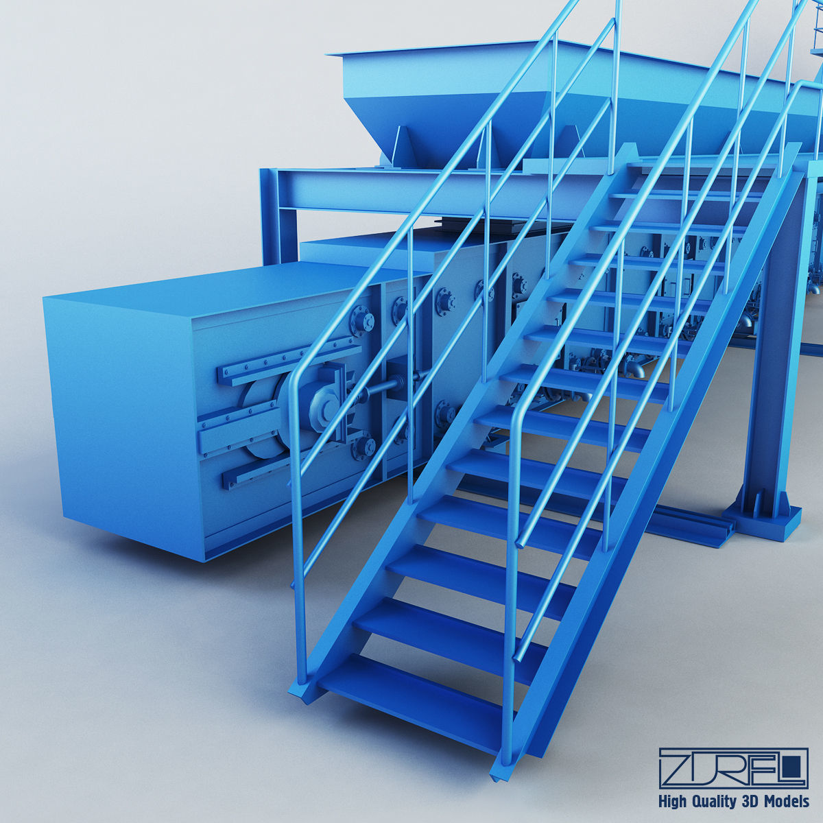 Drycon conveyor belt Low-poly 3D model_12