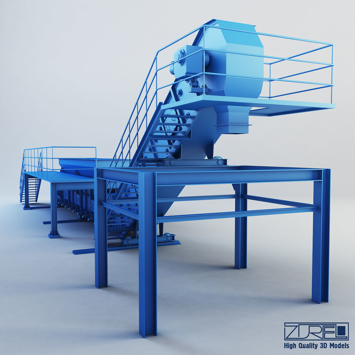 Drycon conveyor belt Low-poly 3D model_2