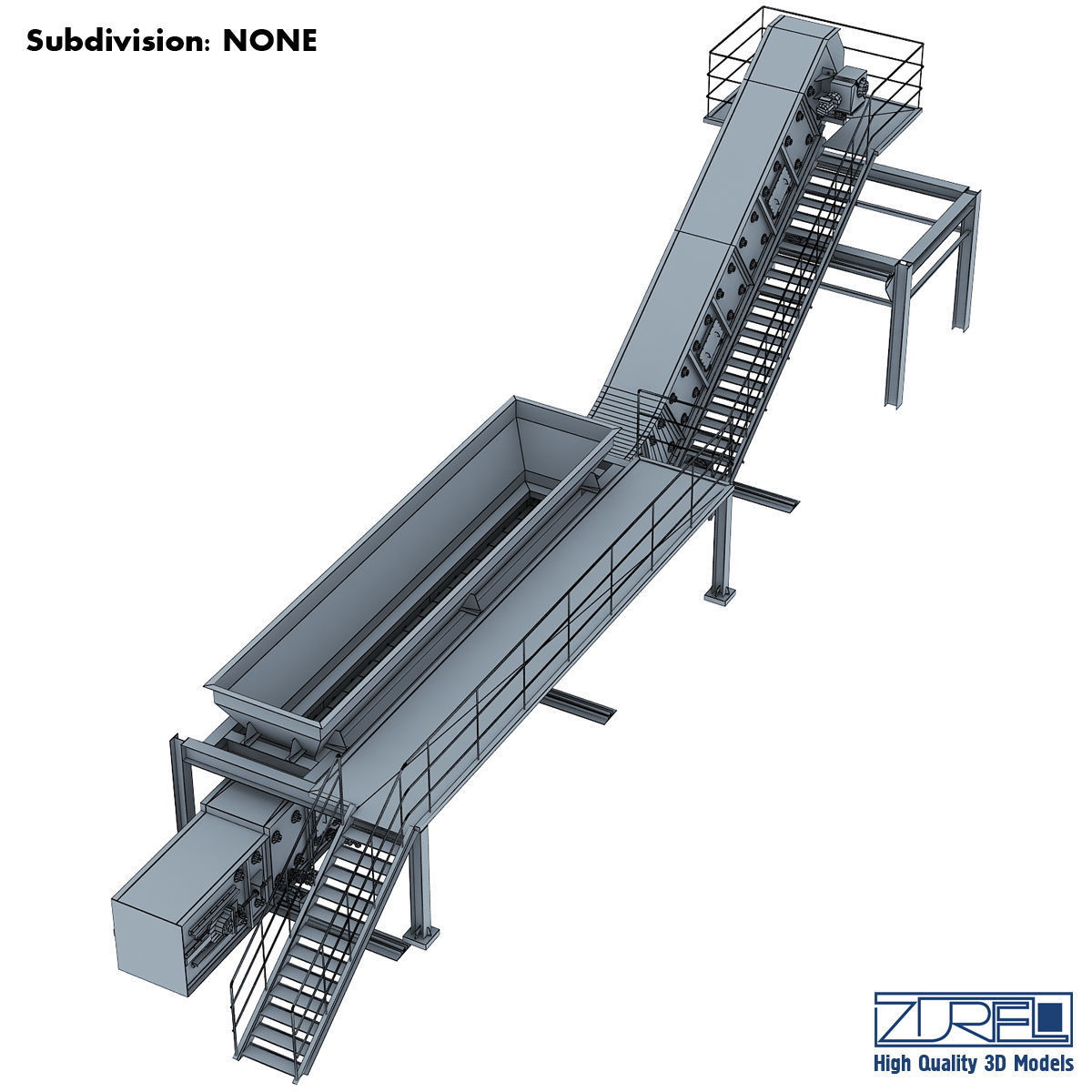 Drycon conveyor belt Low-poly 3D model_15