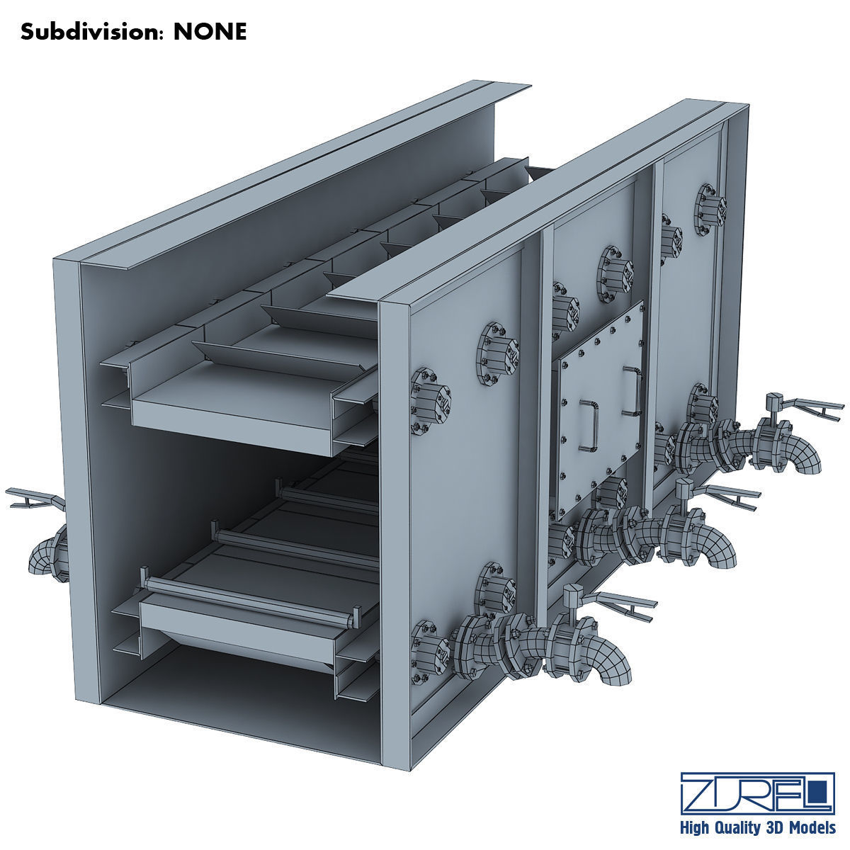 Drycon conveyor belt Low-poly 3D model_27