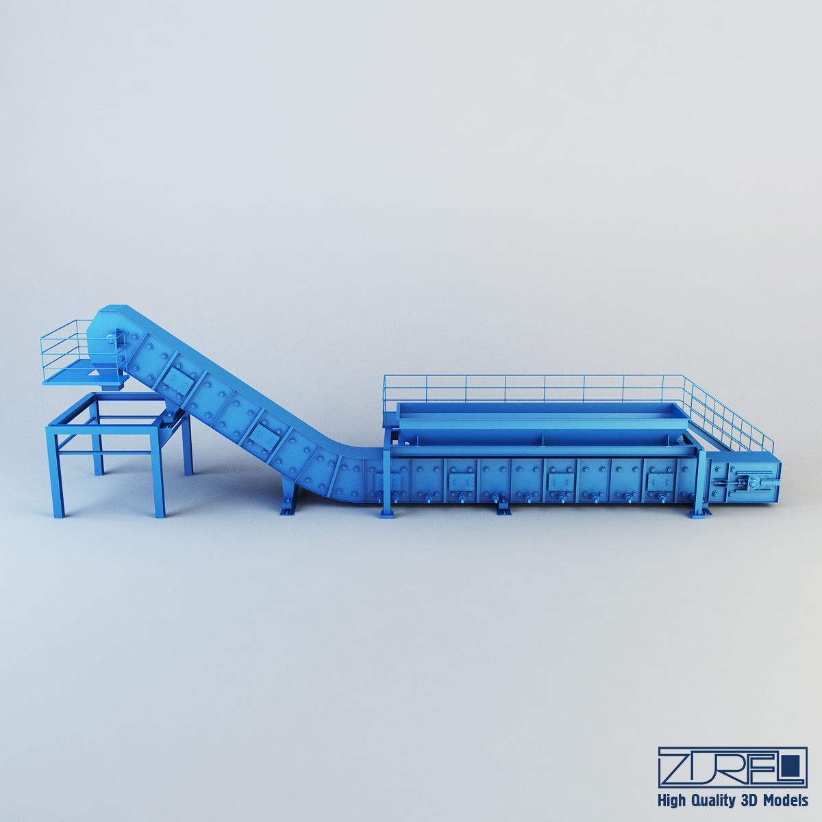 Drycon conveyor belt Low-poly 3D model_4