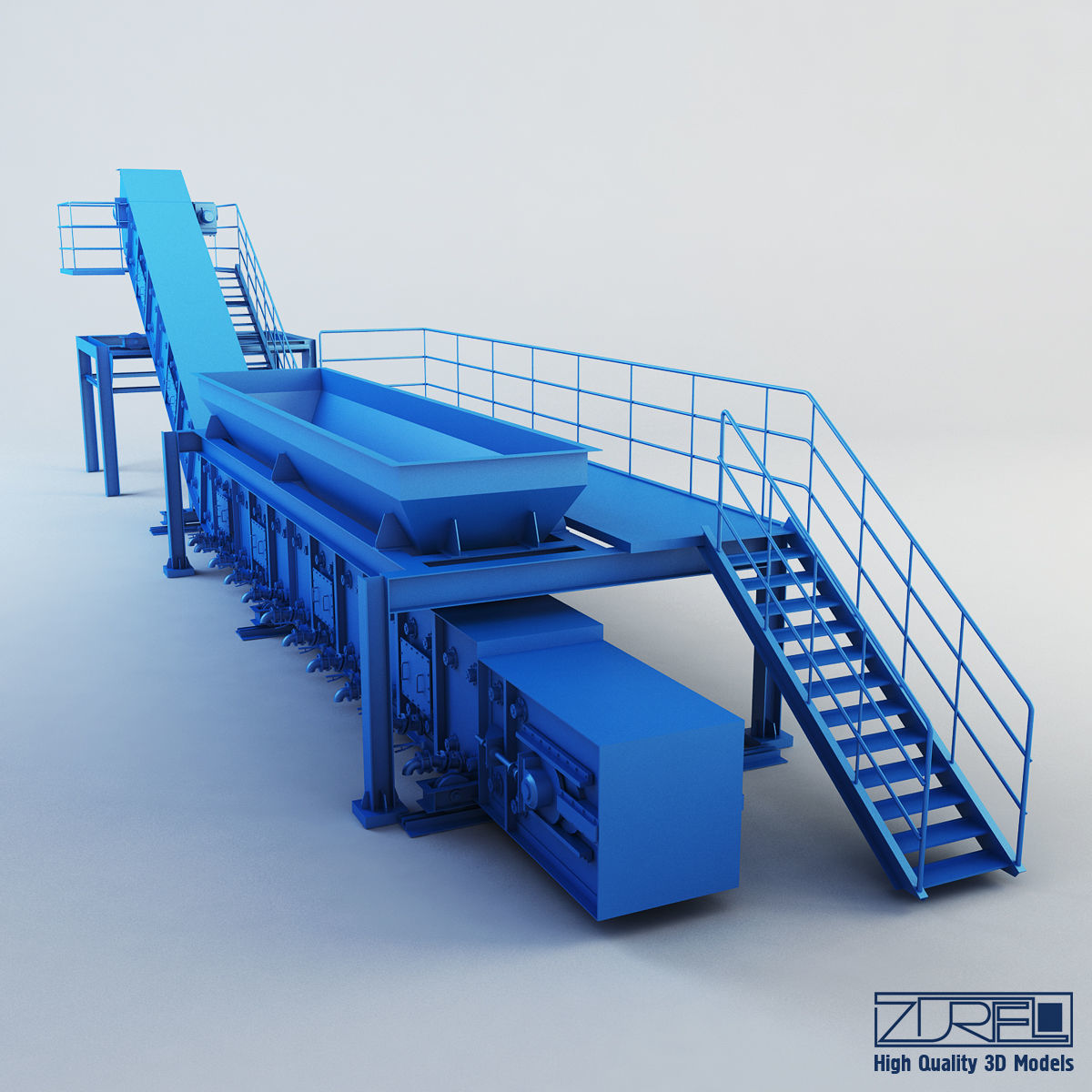 Drycon conveyor belt Low-poly 3D model_3