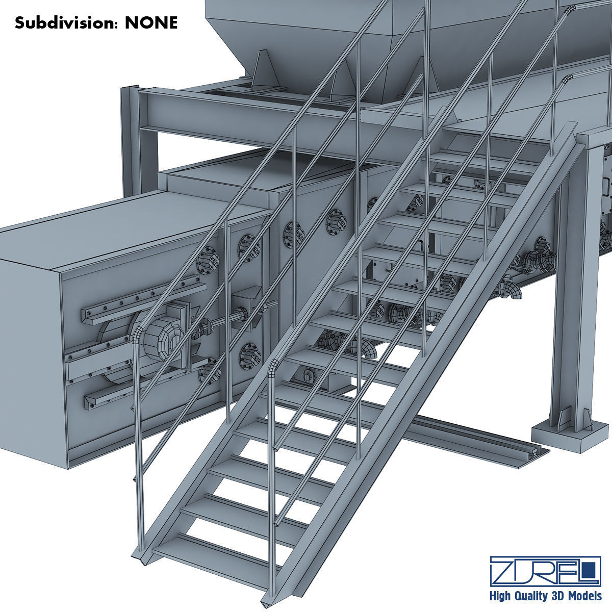 Drycon conveyor belt Low-poly 3D model_25