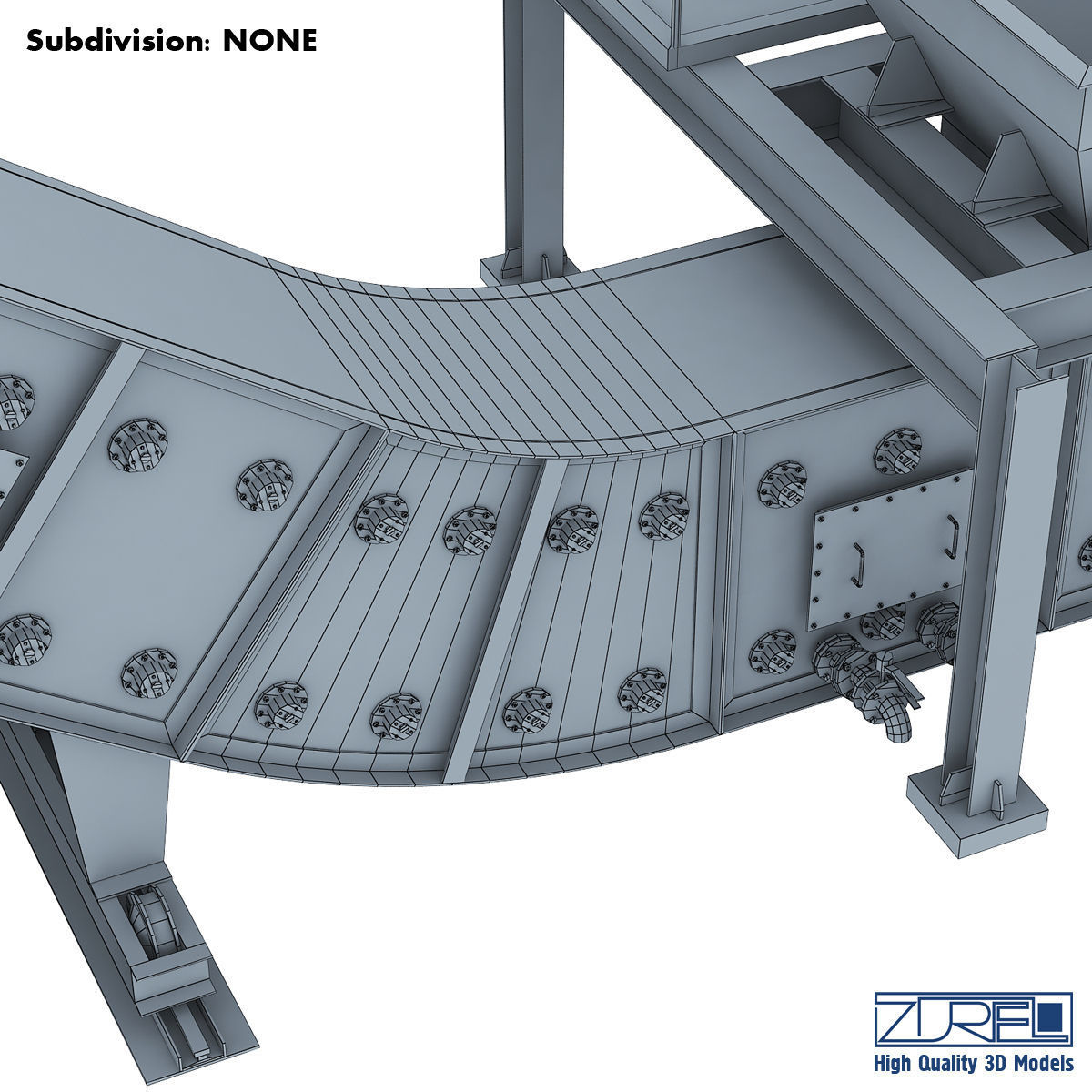 Drycon conveyor belt Low-poly 3D model_19